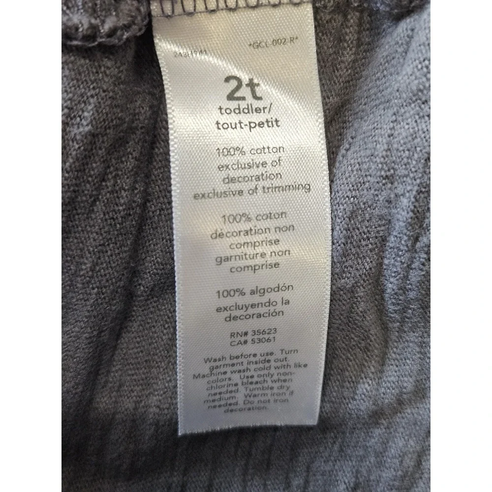 Carter's‎ 2T Toddler Long Sleeve Graphic Tee Gray Party Like a Monster